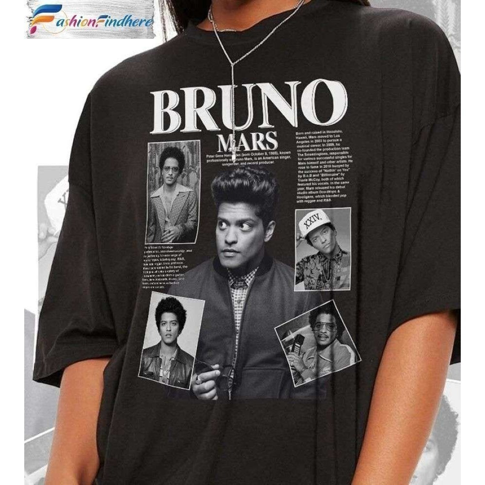 Bruno Mars Pop Music Concert Tshirt Gift